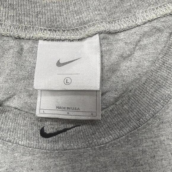 Vintage Nike Muscle Tank Gray Sleeveless Solo Swoosh USA Made Men sz L Y2K skate - Picture 5 of 7